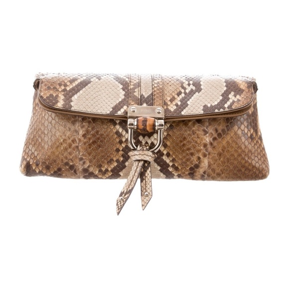 Gucci Python Croisette Clutch - Picture 1 of 5